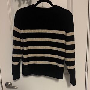 Black and White Striped Women’s Sweater